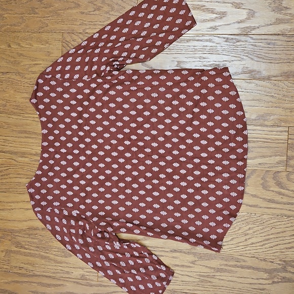 Chico's Ultimate Tee  Brown / White Patterned 3/4 Sleeve Sz 3 or XL - Picture 4 of 6